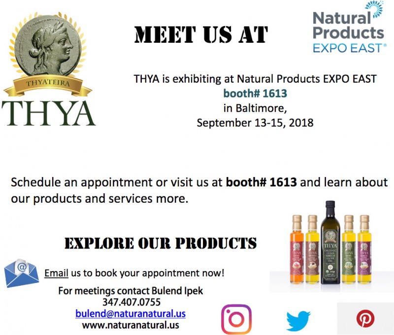 THYA is exhibiting at Natural Products EXPO EAST